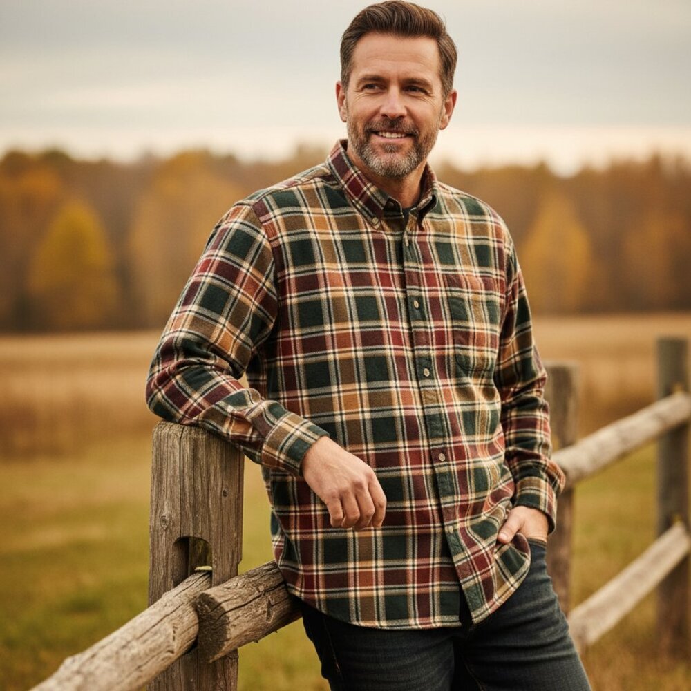 Beretta Plaid 100% Cotton Flannel: Classic Comfort, Rugged Style. Big & Tall 3XL